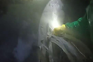 阳江消防水池堵漏现场